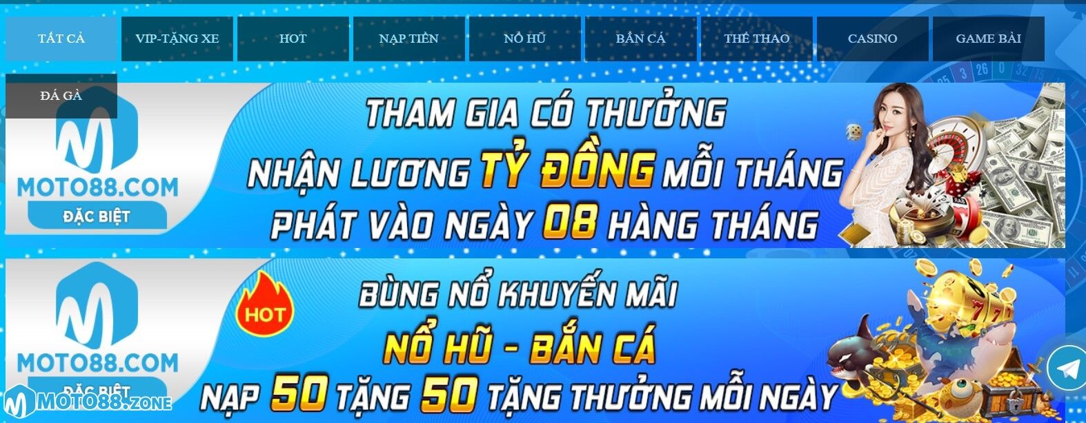 Khuyến mãi tại Moto88 hot