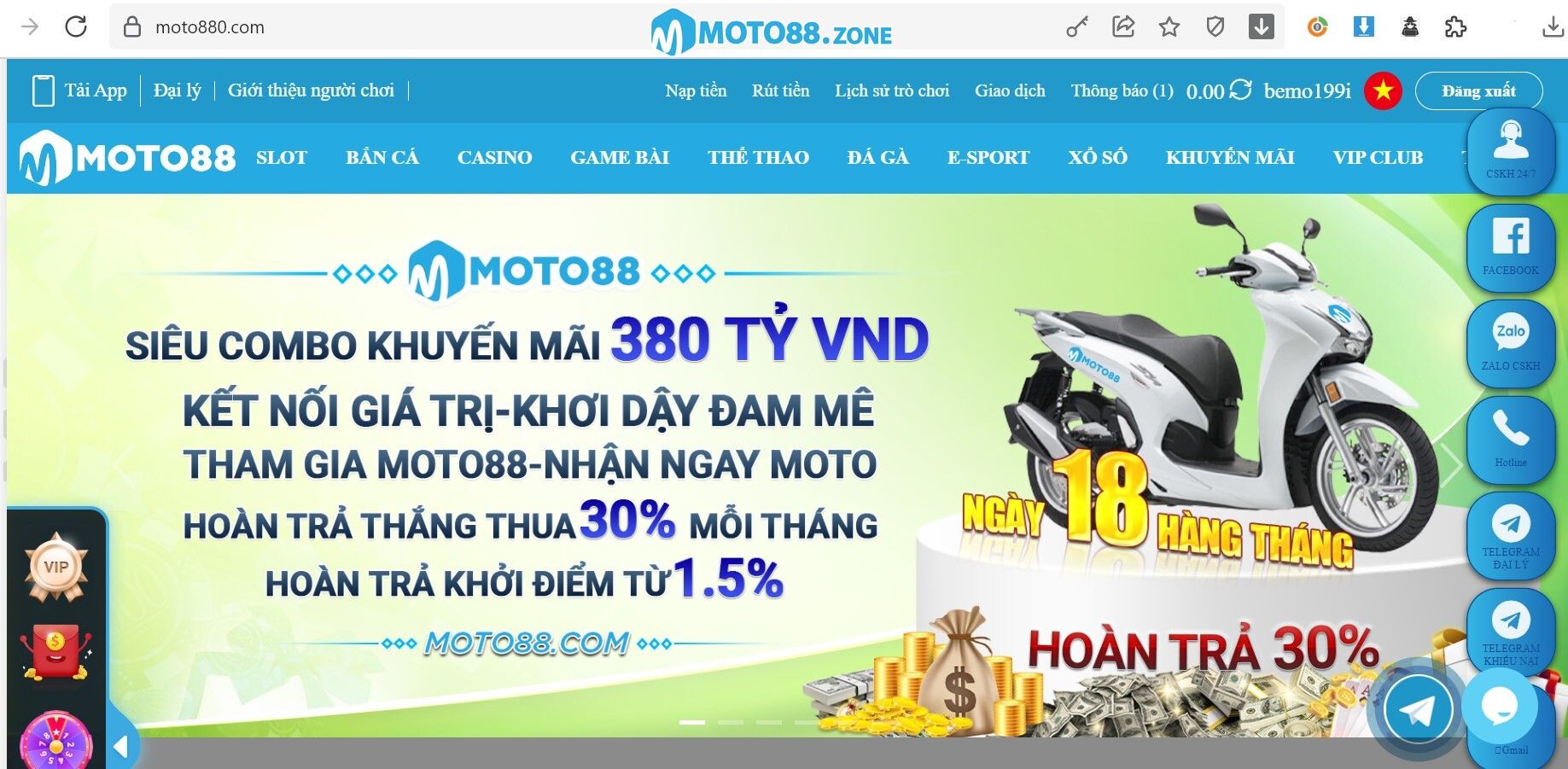 Link vào Moto88 như thế nào?